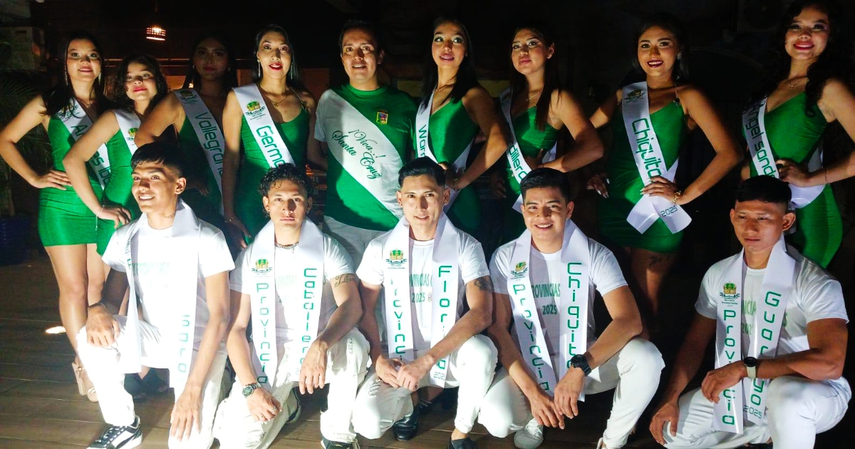 Candidatos del certamen de las provincias cruceñas (Foto: Gentileza) 