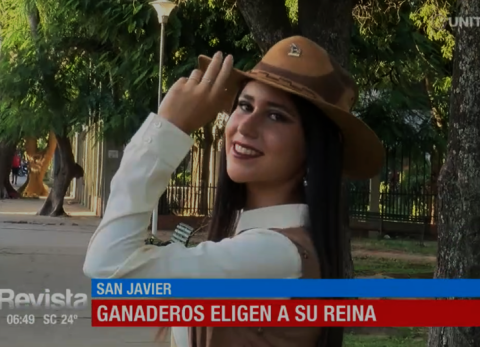 Camila Salvatierra es Reina de la Expo San Javier 2023 (Foto: Captura Unitel)