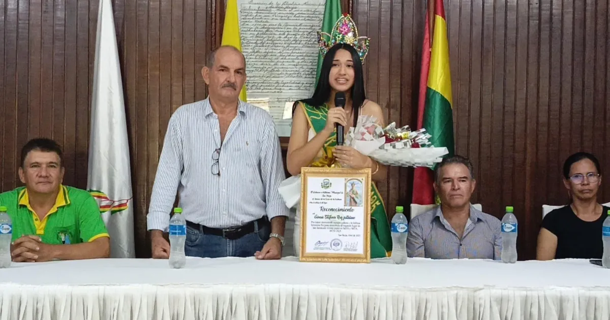 San Borja agasaja a la Señorita Beni 2025 (Foto: GAMSB) 